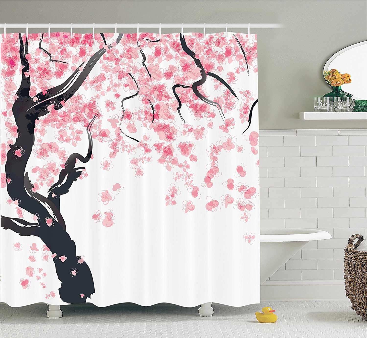 elegant cherry blossom shower curtains - pretty