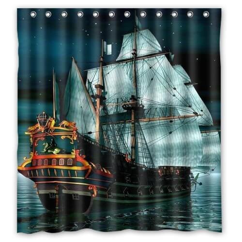pirate ship shower curtain sale