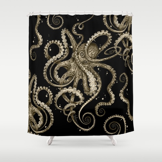 Octopus Fabric Shower Curtain