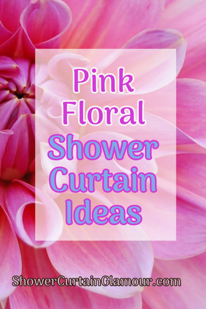 Pretty pink floral bathroom shower curtain ideas