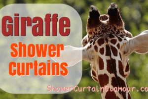 Fabric Giraffe Shower Curtain Ideas