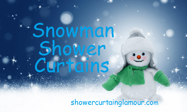 Christmas snowman shower curtains