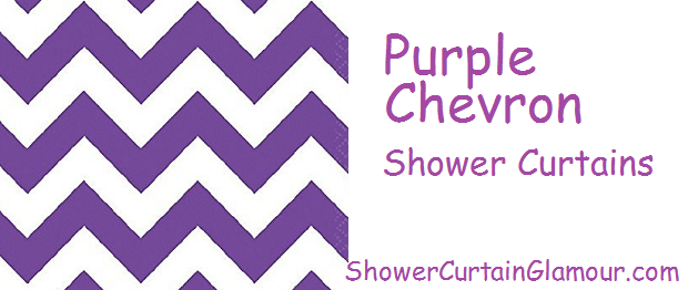 purple chevron shower curtains