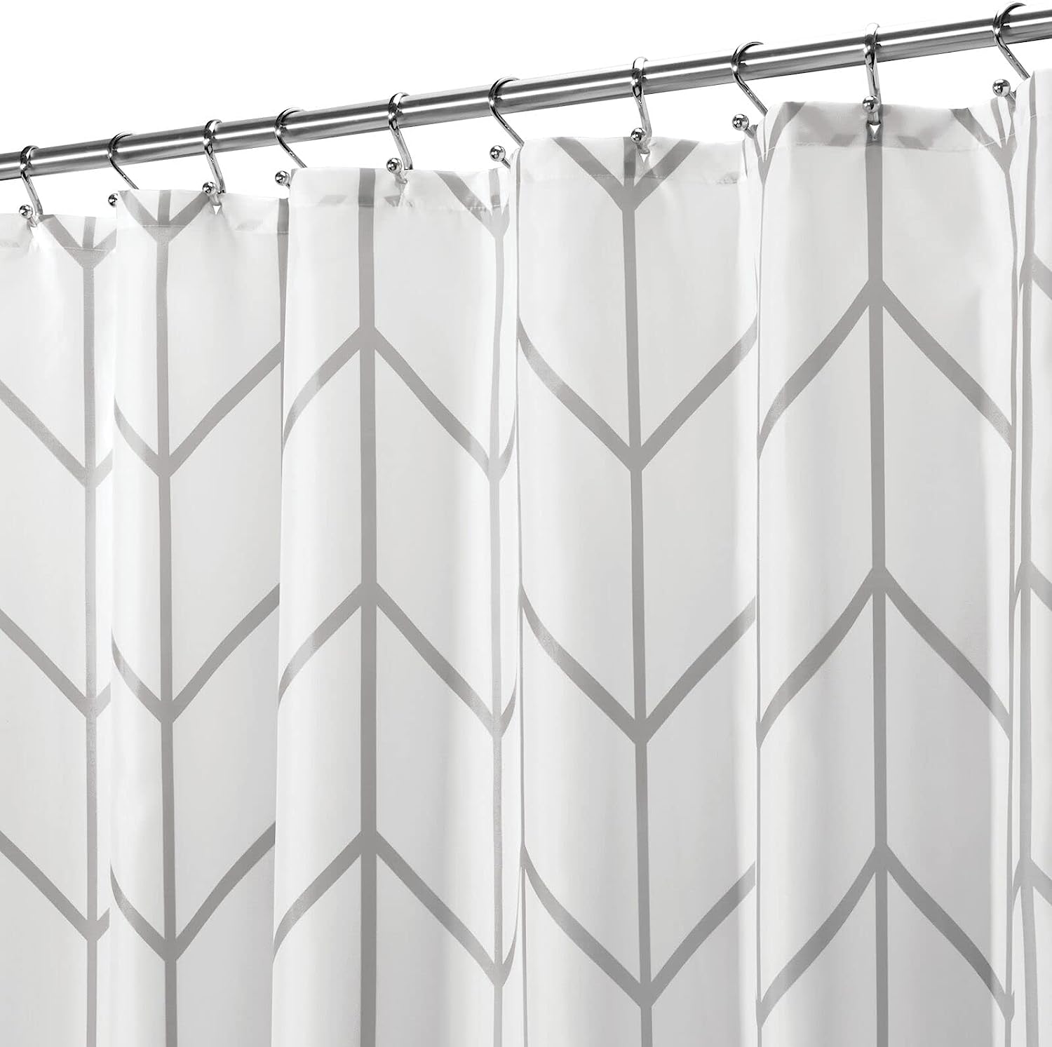 mDesign Fabric Geometric Shower Curtain Review